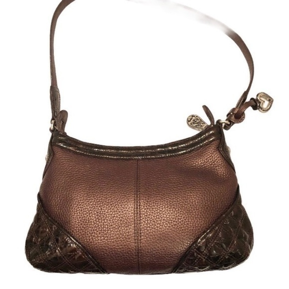 Brighton bronze brown leather small bag purse